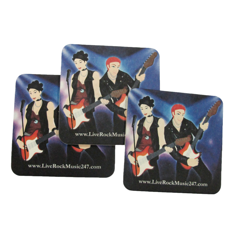 Eco-friendly Custom Logo Absorbent Paper Cheap Coasters in Bar